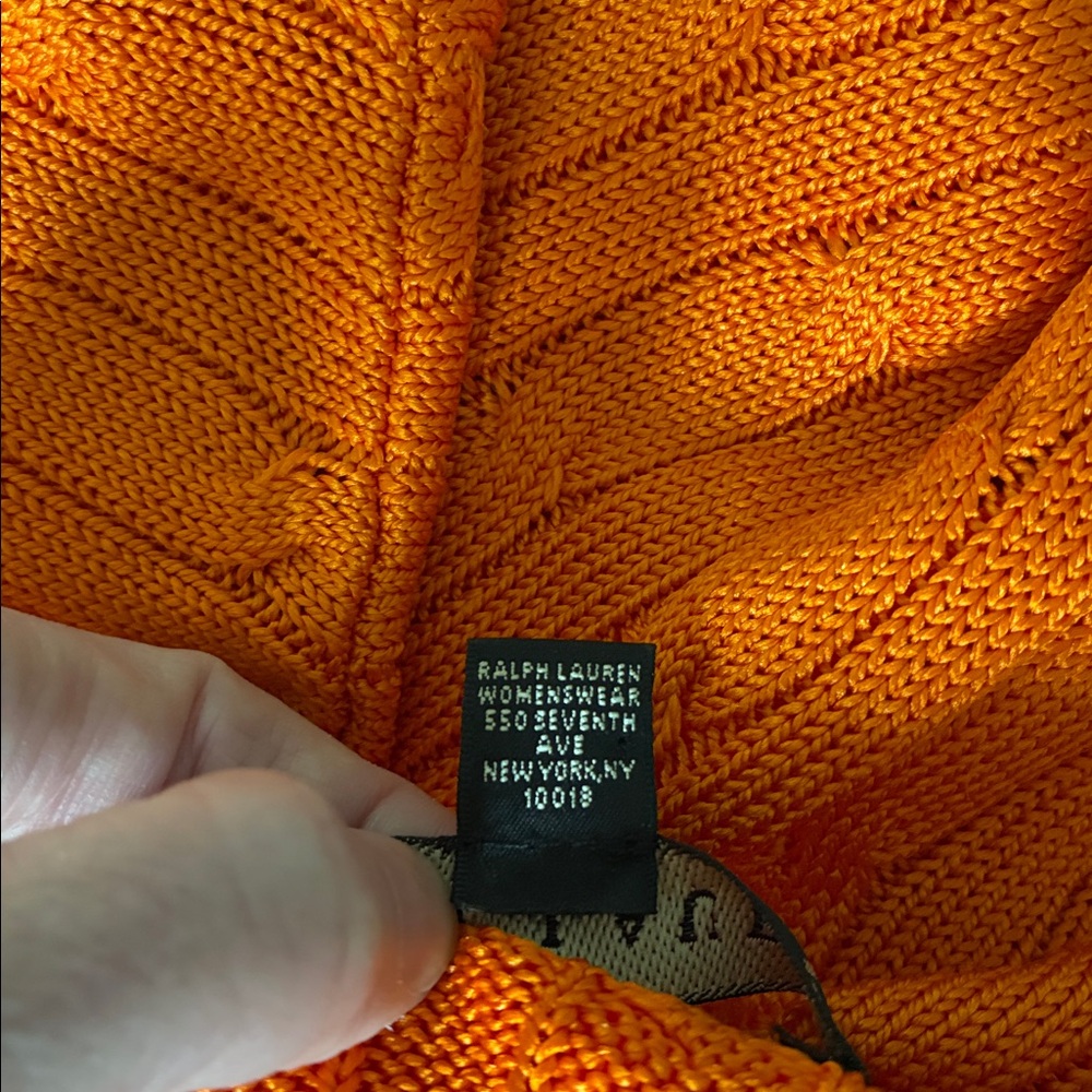 Ralph Lauren Black Label Silk Orange Knit tunic - Picture 11 of 11